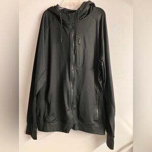 American Eagle Outfitters Extreme Fit Men’s Zip Front Hoodie, Black, XL